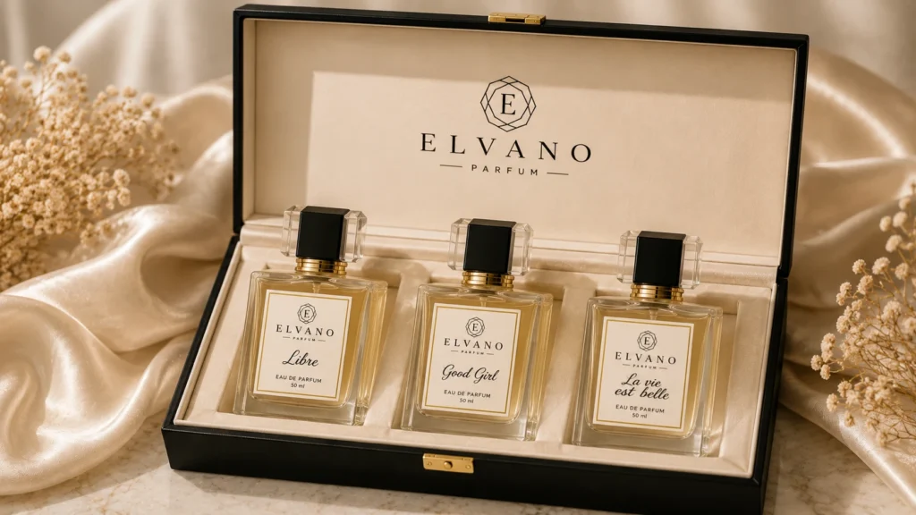 coffret elvano avec 3 parfums